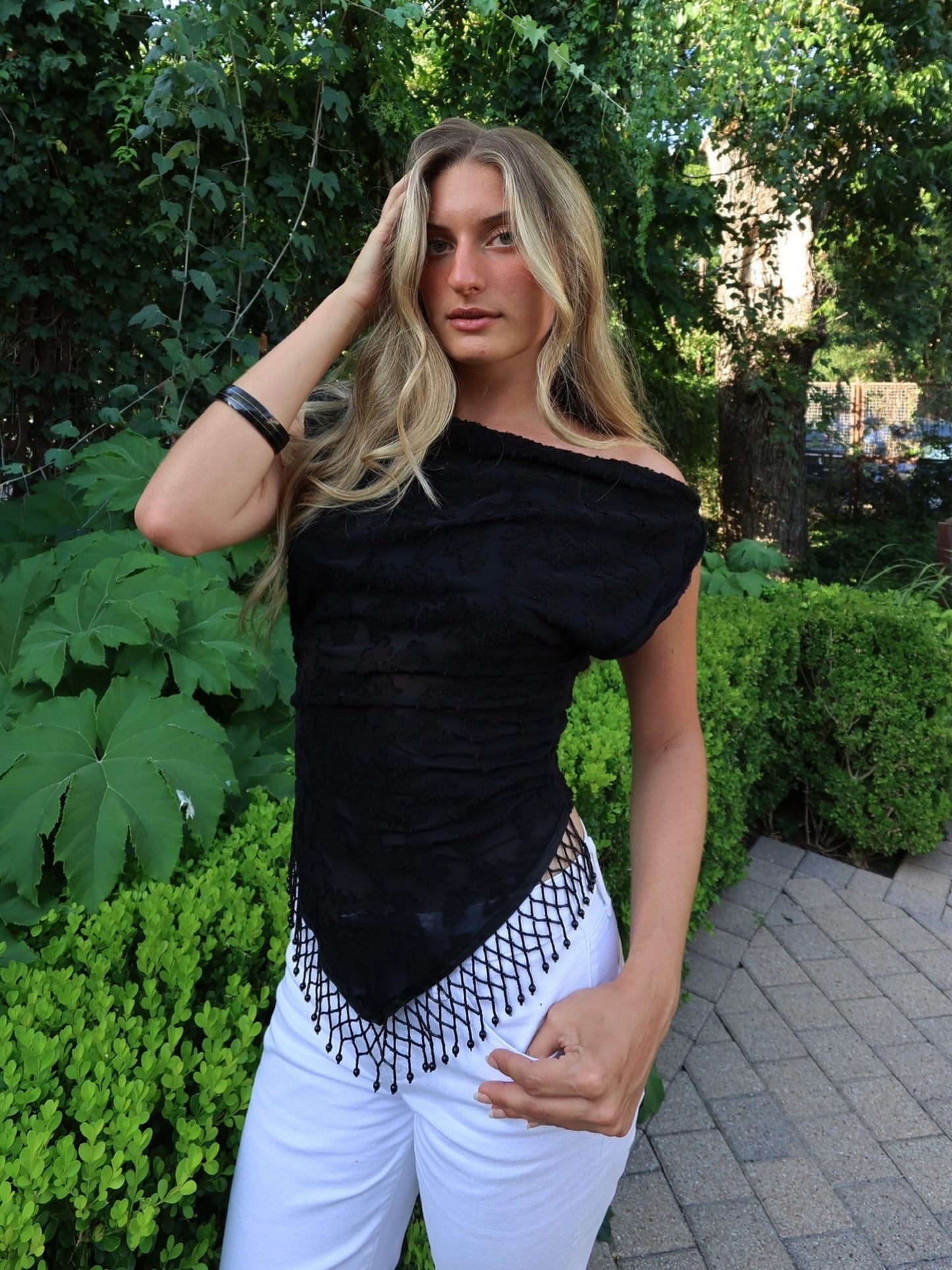 Solène beaded top