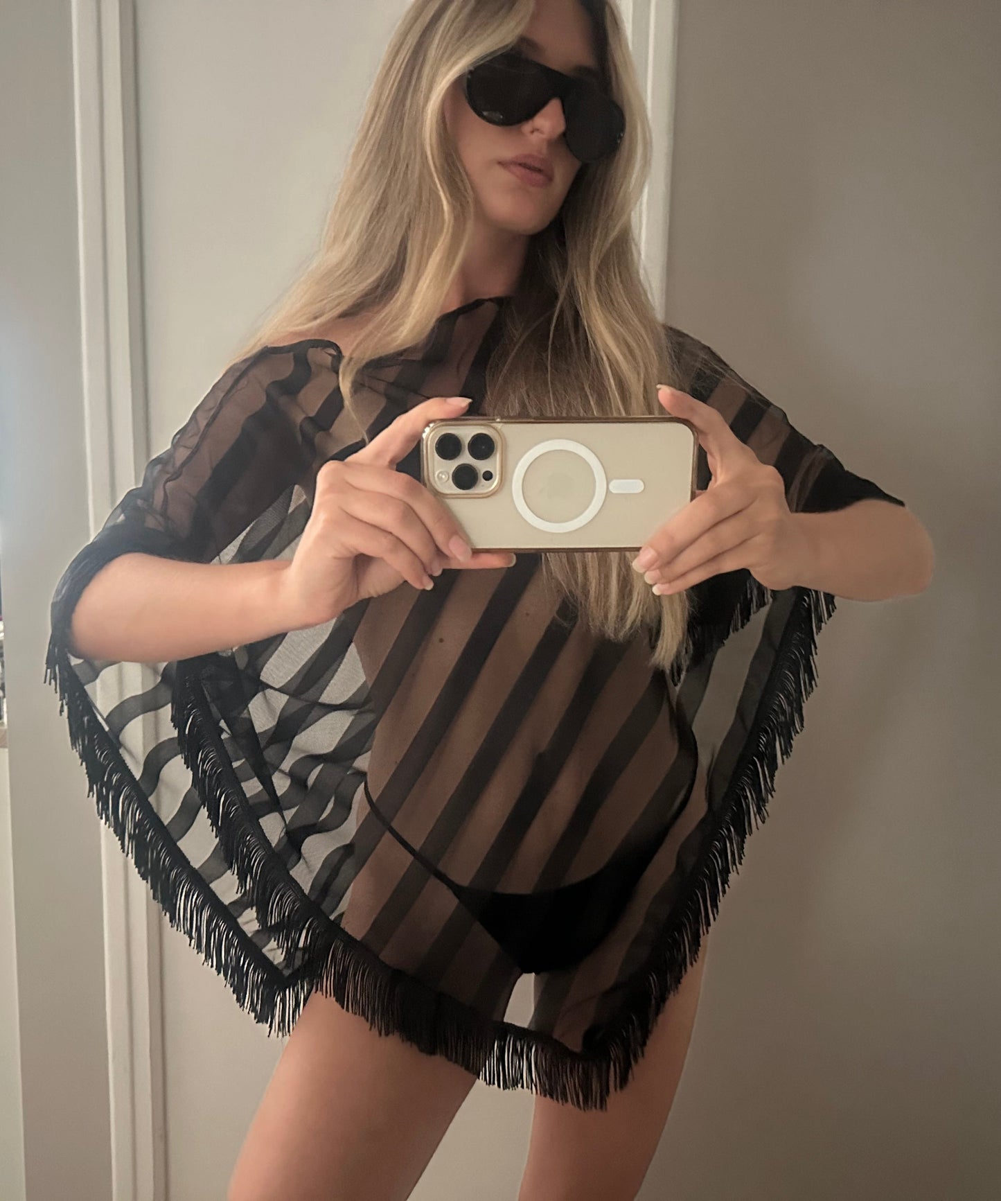 Amélie fringe poncho