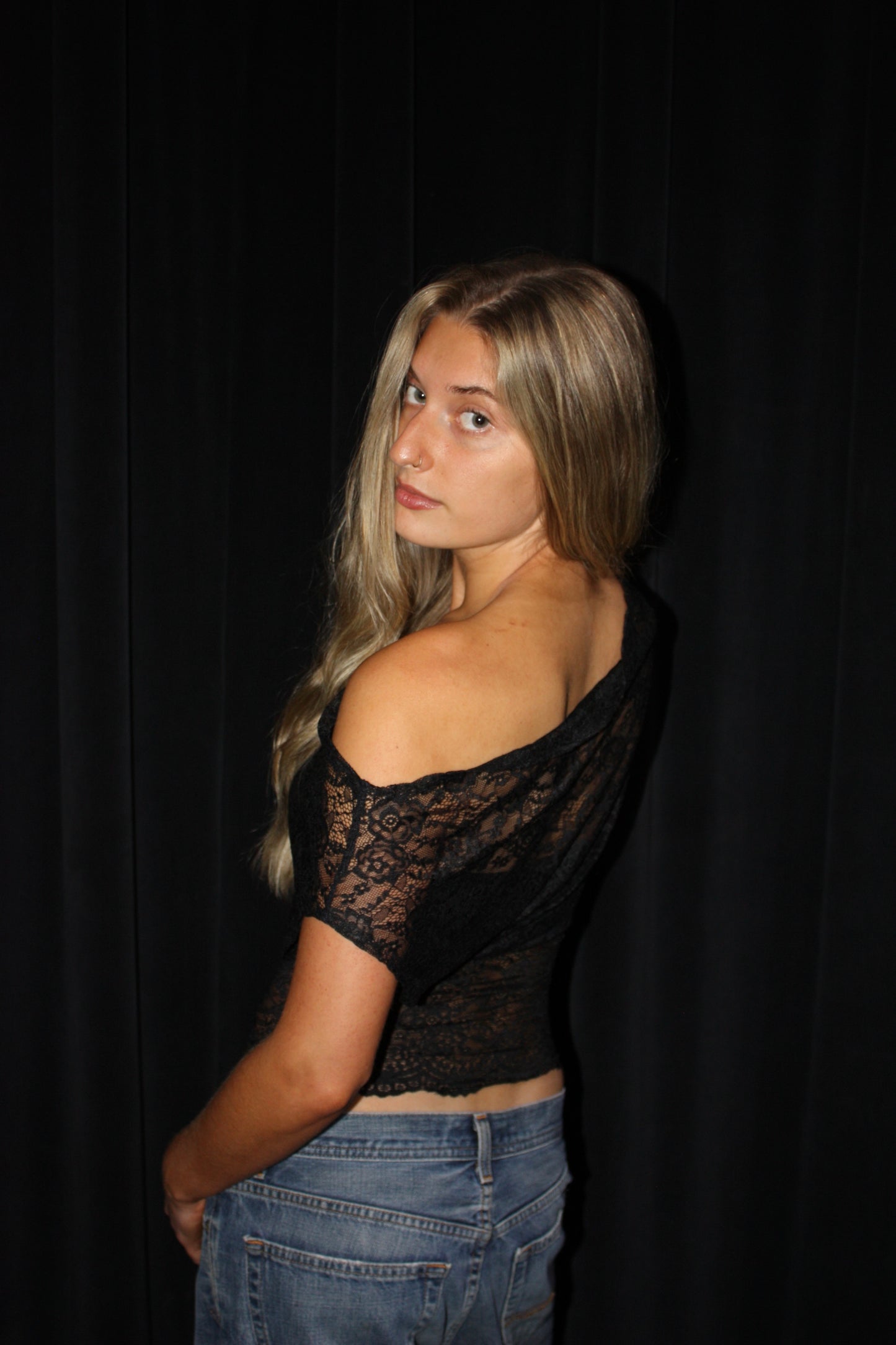 Mademoiselle Top in Noir