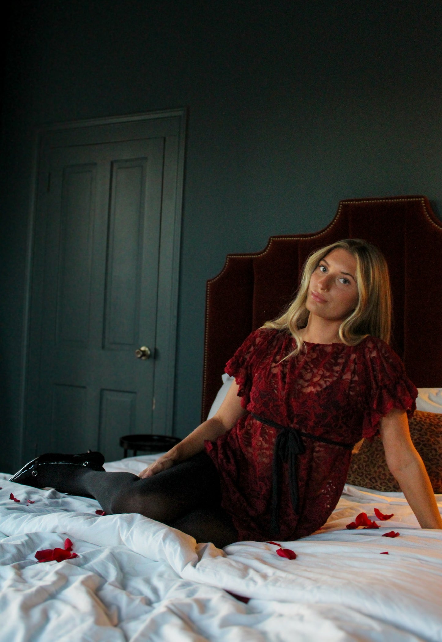 The Crimson Babydoll Set